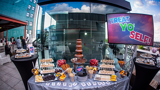 Mojo in the Morning's Summer Rooftop Party: Choclate Fountain